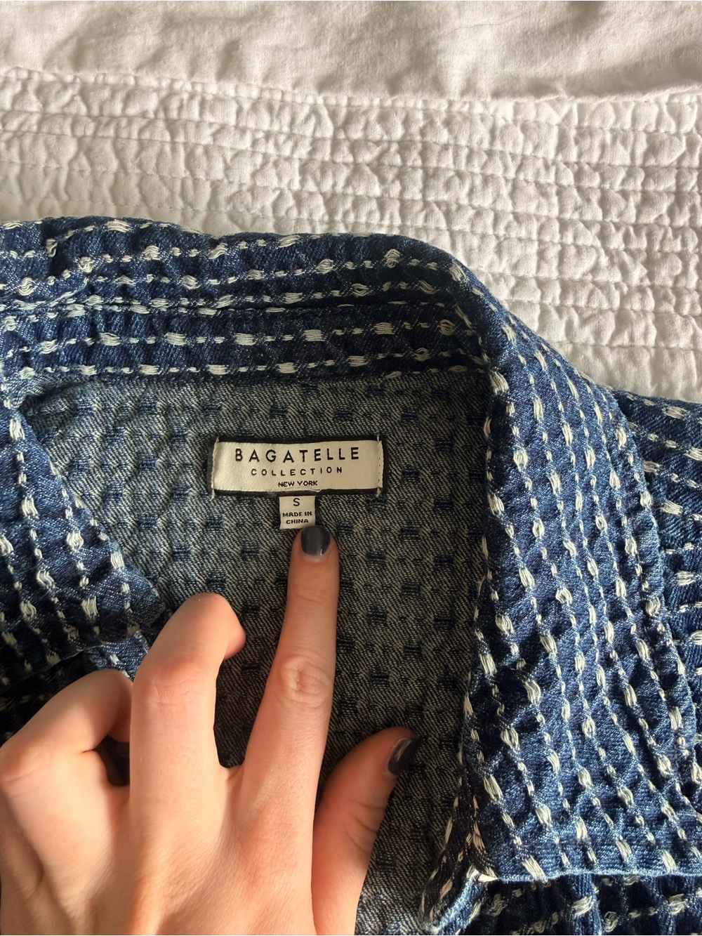 Blue Button Down Shacket - Picture 5 of 5